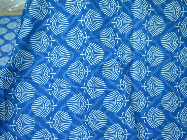 Indian Boho Screen Printed Soft Cotton Fabric By The Yard Summer Dress Sewing Crafting Drapery Apparel Nursery Blue Curtains Home Decor Table Runner Cushion Covers Making