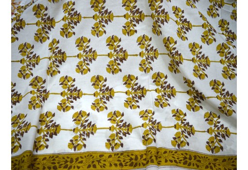 Indian Fabric for quilt summer dress Hand designing Printed Fabric for Kurtis 
