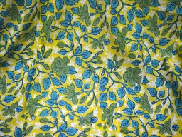 1.5 Meter Yellow green color Pure Soft Cotton Summer Dress Fabric Quilting Block Print Cotton bohemian Indian sewing Cotton Fabric for bag