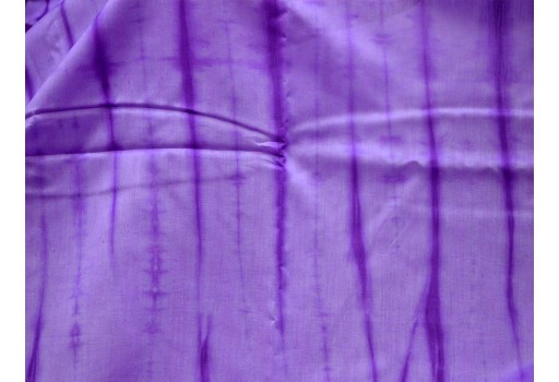 Purple Indian Shibori Tie Dye Handprinted Hand Dyed Cotton Silk fabric by the yard Sewing Crafting Curtains Summer Women Apparel Quilting