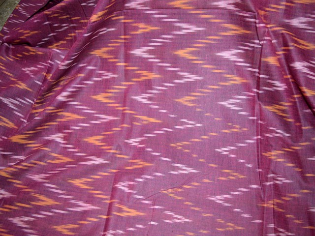 Indian Fabric Ikat Cotton Fabric by the yard Handloom Ikat in Fuchsia pink Color Ikat for cushion covers curtains dress material ikat fabric