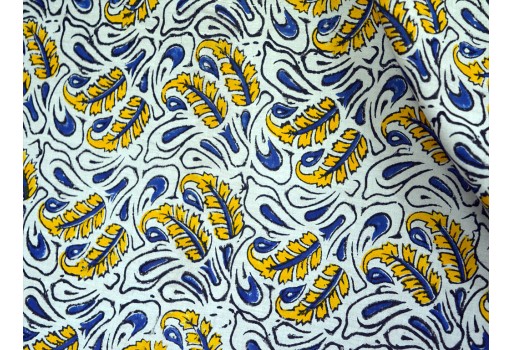 Indian Fabric Apparel Quilting Block Print Cotton