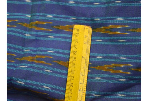 Indian Cotton Fabric Handloom Ikat Fabric Ikat for cushion covers Ikat Pattern Cotton Fabric by the yard Homespun Ikat Blue Black Yellow Color