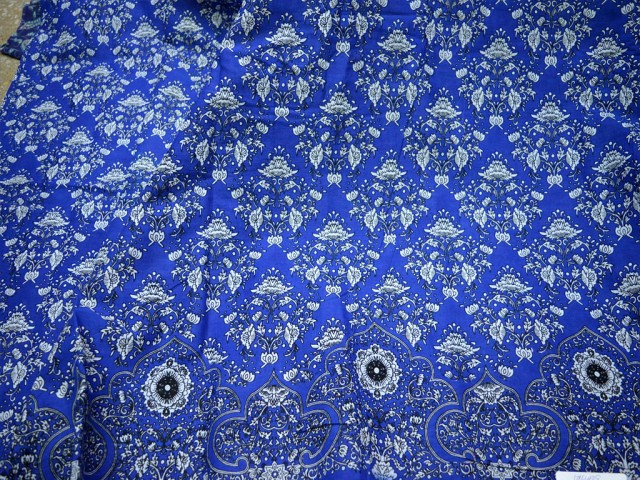 Blue White Printed Indian Soft Cotton Summer Dresses Fabric By Yard Nursery Cribs Quilting Sewing Crafting Clothing Apparels Drapery Home Decor Table Runner