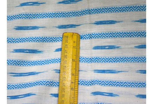 Indian Fabric Ikat Cotton Fabric by the yard Ikat Fabric Handwoven Ikat Sky Blue Ikat Fabric for Dresses Home Décor kids wear ikat fabric