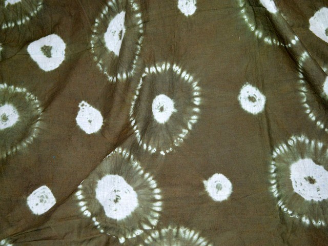Brown Indian Shibori Tie Dye Fabric Hand Dyed cotton fabric sold by the yard Kids Summer Dresses Curtains Drapery Mudcloth Curtains Drapery
