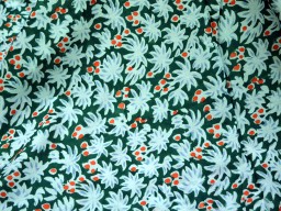 Green Block Printed Soft Cotton Fabric summer dresses crafting sewing nursery