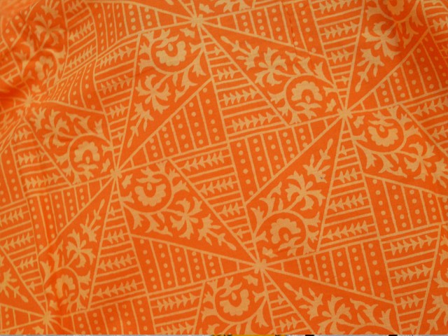 Orange block print indian cotton by the yard fabric sewing bohemian hand block printed fabric summer dresses handloom kurta cushion covers home furnishing curtain fabric drapery