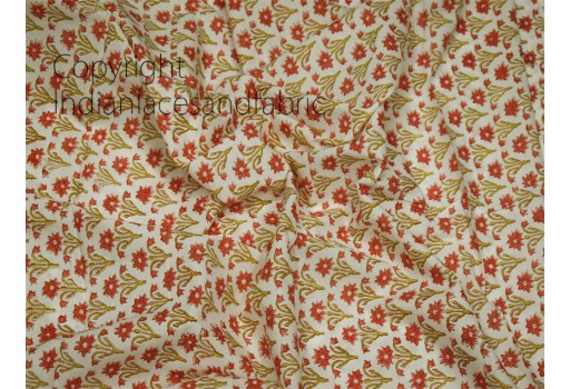 Fabulous collection of hand block floral print cotton fabric for making ...