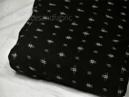 Black Ikat Fabric Yardage Handloom Upholstery Fabric Cotton sold by the yard Double Ikat Home Decor Bedcovers Tablecloth Drapery Cushions