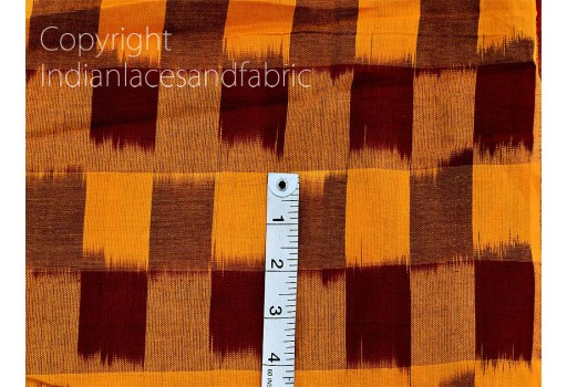 Mustard Yellow Ikat Fabric Yardage Handloom Upholstery Fabric Cotton sold by yard Double Ikat Home Furnishing Bedcovers Tablecloth Pillowcases Cushion Cover Wall Decor