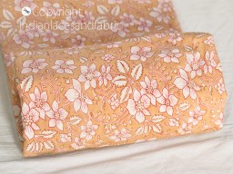 Indian peach quilting block printed cotton by yard summer dresses costume sewing crafting drapery apparels nursery home decor table runner cushion cover baby cloths fabric
