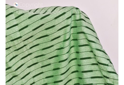 Indian green cotton fabric handloom ikat fabric ikat for cushion covers ikat pattern cotton fabric by the yard homespun ikat fabric home décor table runner kitchen curtains fabric