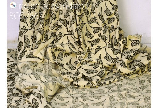 Indian bird bohemian block stamp print cotton fabric yardage pajamas sewing crafting quilting kitchen curtain summer dresses kids sleepwear clutches baby nursery boho costume