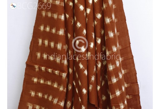 Brown Ikat Fabric Yardage Handloom Upholstery Fabric Cotton sold by yard Double Ikat Home Decor Bedcovers Tablecloth Draperies Cushion Cover Kitchen Curtains Fabric
