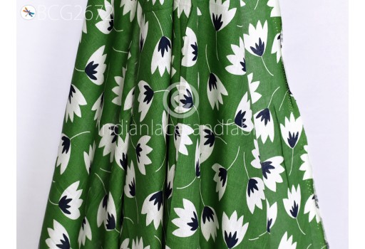 Extra Wide Green Linen fabric by the yard Pure linen Natural Linen Fabric Green Floral Print Women Summer Dresses Shorts Skirts Crafting Sewing