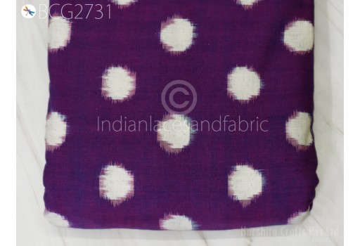 Purple Handloom Ikat Cotton Fabric by yard Homespun Upholstery Quilting Sewing DIY Hair Crafting Women Summer Dresses Cushion Pillowcases