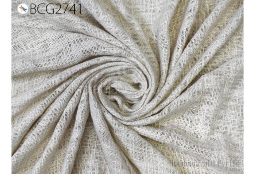 60'' Unbleached Cotton Bedcovers Making Fabric Indian Hand-woven Textile Grey Cotton Fabric by The Yard Upholstery Crafting Sew Tote Bags Draperies