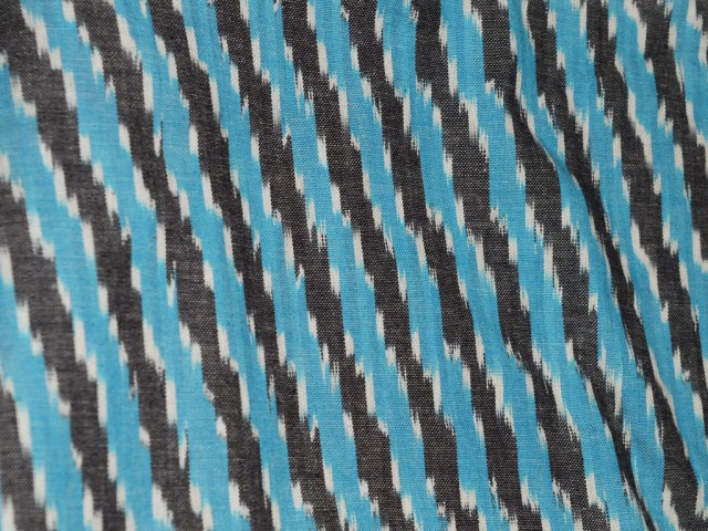 Ikat Cotton Fabric Ikat Upholstery Fabric Indian Ikat Fabric Handwoven Ikat Homespun Ikat Fabric for Home Decor Blue Black white Ikat fabric