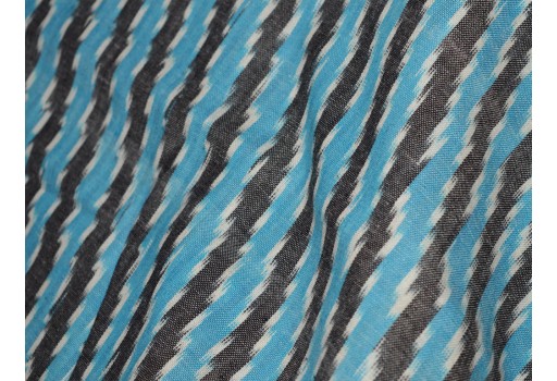 Ikat Cotton Fabric Ikat Upholstery Fabric Indian Ikat Fabric Handwoven Ikat Homespun Ikat Fabric for Home Decor Blue Black white Ikat fabric