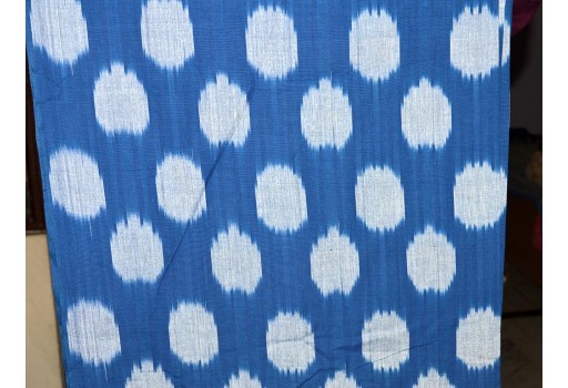 Blue Indian Handloom  Ikat Cotton Fabric by yard Homespun Upholstery Fabric Quilting Sewing Crafting Summer Dress Cushion Pillow ikat fabric