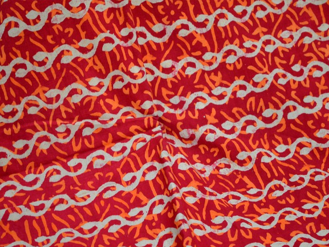Hand Block Printed Red Cotton By The Yard Fabric Sewing Crafting Home Decor Cushion Cover Summer Dresses Table Runner Curtains Making Fabric