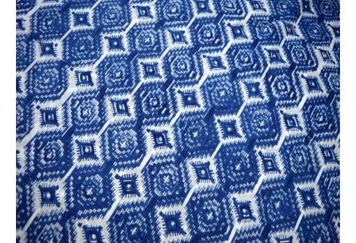 Hand Block Printed Cotton By The Yard Indian Fabric Soft Summer Dresses Cushion Covers Curtain Drapery Kids Crafting Sewing Accessories Fabric