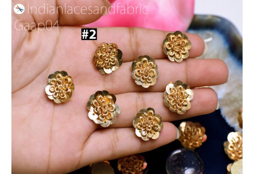 Embellishments Bridal Zardozi Patches Headband DIY Crafting Sewing Accessories Home Decor 50 Tiny Sequins Indian Zardosi Golden Appliques