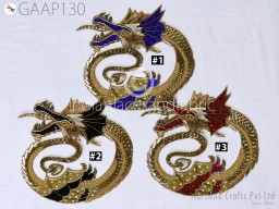 1 Piece Beaded Patches Dragon Sew on Denim Jackets Patch Embroidered DIY Decorative Appliques Crafting Cushions  Home Decor Handcrafted Backpack