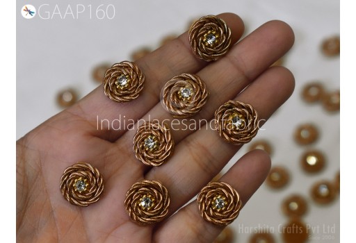 50 Tiny Zardozi Appliques Patch Rhinestone Decorative Sewing Accessory Indian DIY Craft Headband Scrap Booking Decor Small Beaded Applique