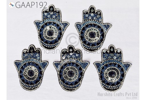 1 Pc Embroidered Sequin Patches Hamas  Hand Palm All-Seeing Eye Sew on Denim Jackets Shirts Backpack Patch DIY Decorative Appliques Crafting