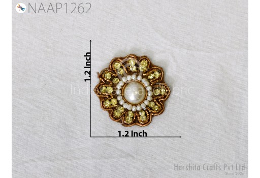 25 Tiny Zardozi Appliques Patch Decorative Sewing Accessory Indian Small DIY Crafting Headband Scrap Booking Home Decor Rhinestone Applique