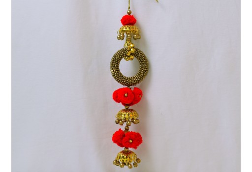 1 Pair Decorative Tassels Indian Handmade Tribal Hippie Pom Pom for Curtains Christmas DIY Crafting Jewelry Key Charms Gypsy Embellishments