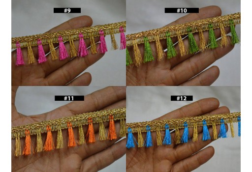9 Yard Indian doll making Fringe Trim Home Décor Curtains Wedding Dress Eyelash Lace clothing accessories Sewing Saree Trimming Holiday DIY Crafting Border Tapes 