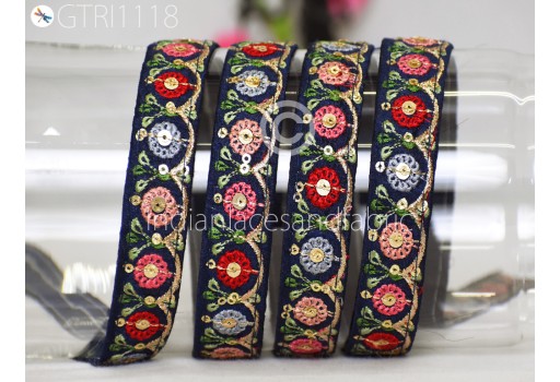 9 Yard Embroidered Boutique Material Trim Indian Sari Border Fabric Saree Narrow Tape Gift Wrapping Ribbons Costume DIY Crafting Sewing Wedding Dresses Laces Clothing Accessories