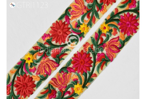 9 Yard Embroidered Ribbon Garment Clothing Fabric Trim Indian Sari Border Saree Dresses Trimmings Wedding Dress Costumes Embroidery Crafting Laces Home Décor Tape