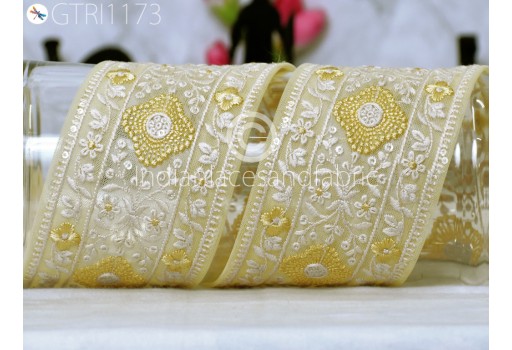 9 Yard Indian Embroidered Trim Embellishment Sari Border Embroidery Saree Ribbon Cushions Home Décor Sewing Clothing Costumes Trimmings