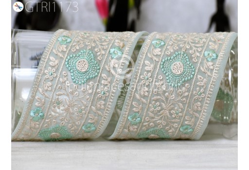 9 Yard Indian Embroidered Trim Embellishment Sari Border Embroidery Saree Ribbon Cushions Home Décor Sewing Clothing Costumes Trimmings