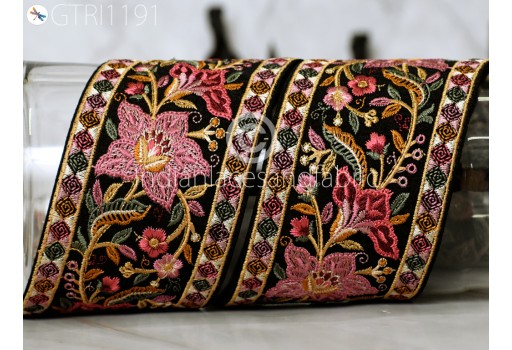 9 Yard Indian Embroidery Trim Decorative Saree Border Cushions Cover Laces Sewing Crafting Embroidered Ribbon For Hat Making Embellishments Home Décor Curtain Trimmings