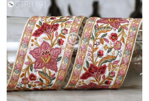 9 Yard Indian Embroidery Trim Decorative Saree Border Cushions Cover Laces Sewing Crafting Embroidered Ribbon For Hat Making Embellishments Home Décor Curtain Trimmings