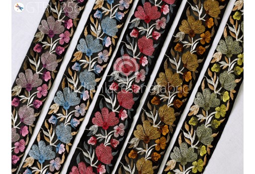 9 Yard Indian Sari Embellishments Embroidery Trim Embroidered Saree Ribbon Cushions Sewing Crafting Trimmings Curtains Headbands Border, Unique Design Border