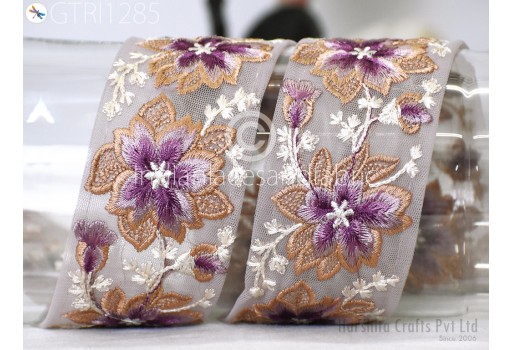 9 Yard Indian Sari Embroidery Trims Embellishments Saree Ribbons Cushions Sewing DIY Crafting Trimmings Border Curtains Home Décor Garment Costume tape