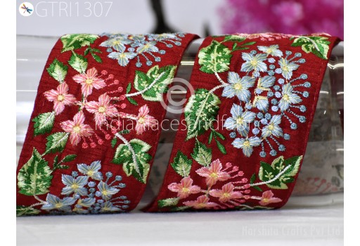 9 Yard Indian Embroidered Dresses Making Trim Embellishment Sari Border Embroidery Saree Ribbon Cushions Cover Home Décor Sewing Clothing Costumes Trimmings 