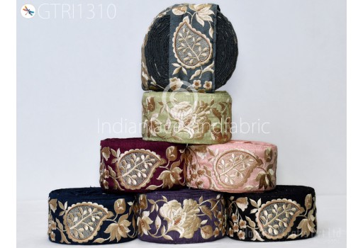9 Yard Indian Embroidered Trim Drapery Embellishments Hats Bag Saree Trimming Decorative Ribbon Crafting Sewing Sari Borders Home Decor Accessories