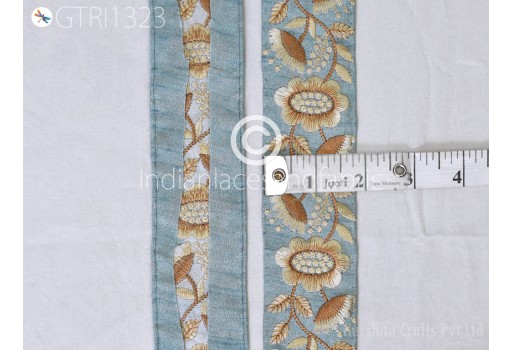 9 Yard Embroidered Ribbon Fabric Trim Decorative Embroidery Embellishments DIY Crafting Sewing Saree Indian Sari Border Home Decor Tape