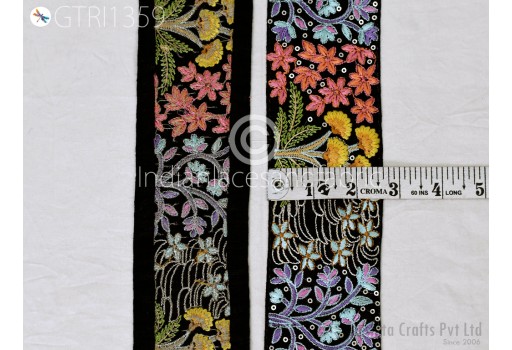 9 Yard Indian Decorative Embroidery Fabric Trim Decor Saree Embellishments DIY Crafting Sewing Curtains Sari Border Embroidered Ribbons