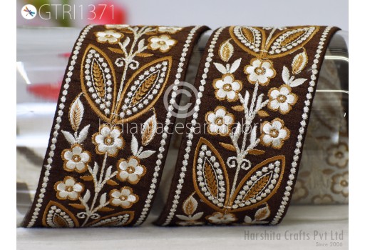 9 Yard Indian Trim Sari Border Dresses Crafting Ribbons Sewing Embroidered Decorative Costumes Cushion Curtain Home Decor Trimmings Headband Making Tape