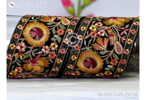 9 Yard Decorative Dresses Making Lace Indian Decorative Embroidery Fabric Trim Saree Embellishments DIY Crafting Sewing Curtains Sari Border Embroidered Ribbons