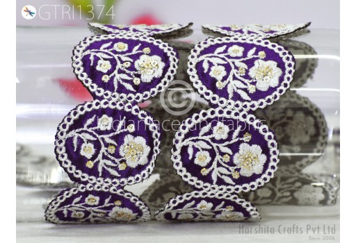3 Yard Indian Scallop Edge Embroidery Trim Embroidered Saree Ribbon Cushions Cover Sewing Crafting Tape Curtains Headbands Sari Border
