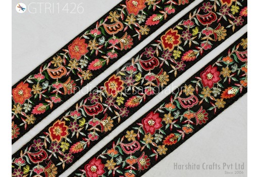9 Yard Indian Embroidered Trim Decorative Saree Ribbon Cushions Sewing Crafting Sari Border Embellishments Embroidery Trimmings Curtains Headbands